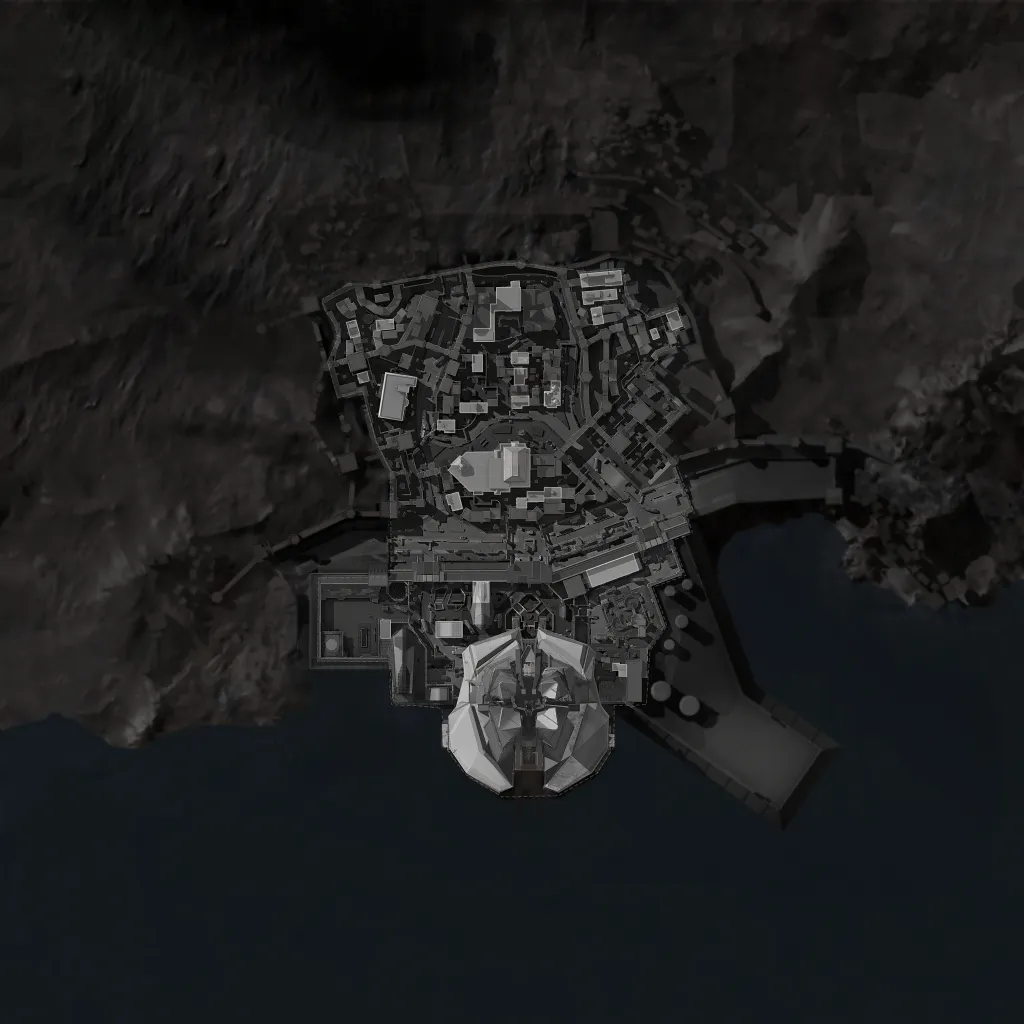 Brakkesh desert warzone tactical map showing industrial warehouse complexes, trench perimeters and armor chokepoints